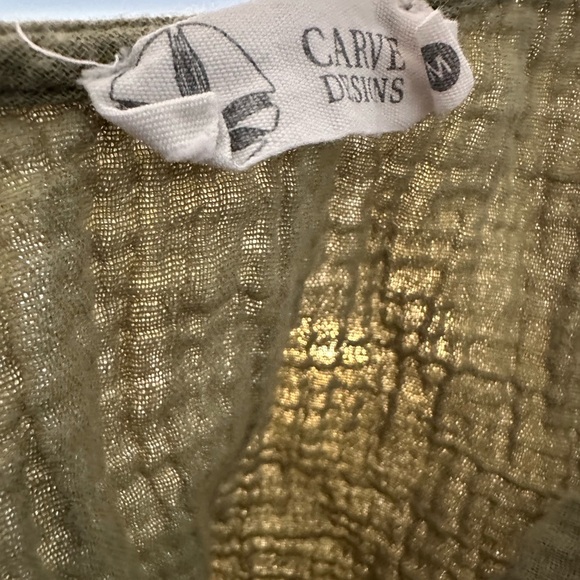 CARVE DESIGNS Olive Green Sleeveless Top - Picture 3 of 4